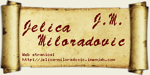Jelica Miloradović vizit kartica